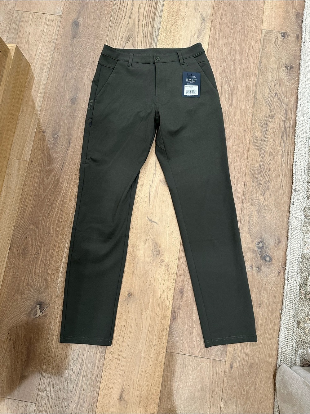 BYLT Basics Dark Olive Slim Utility Chinos